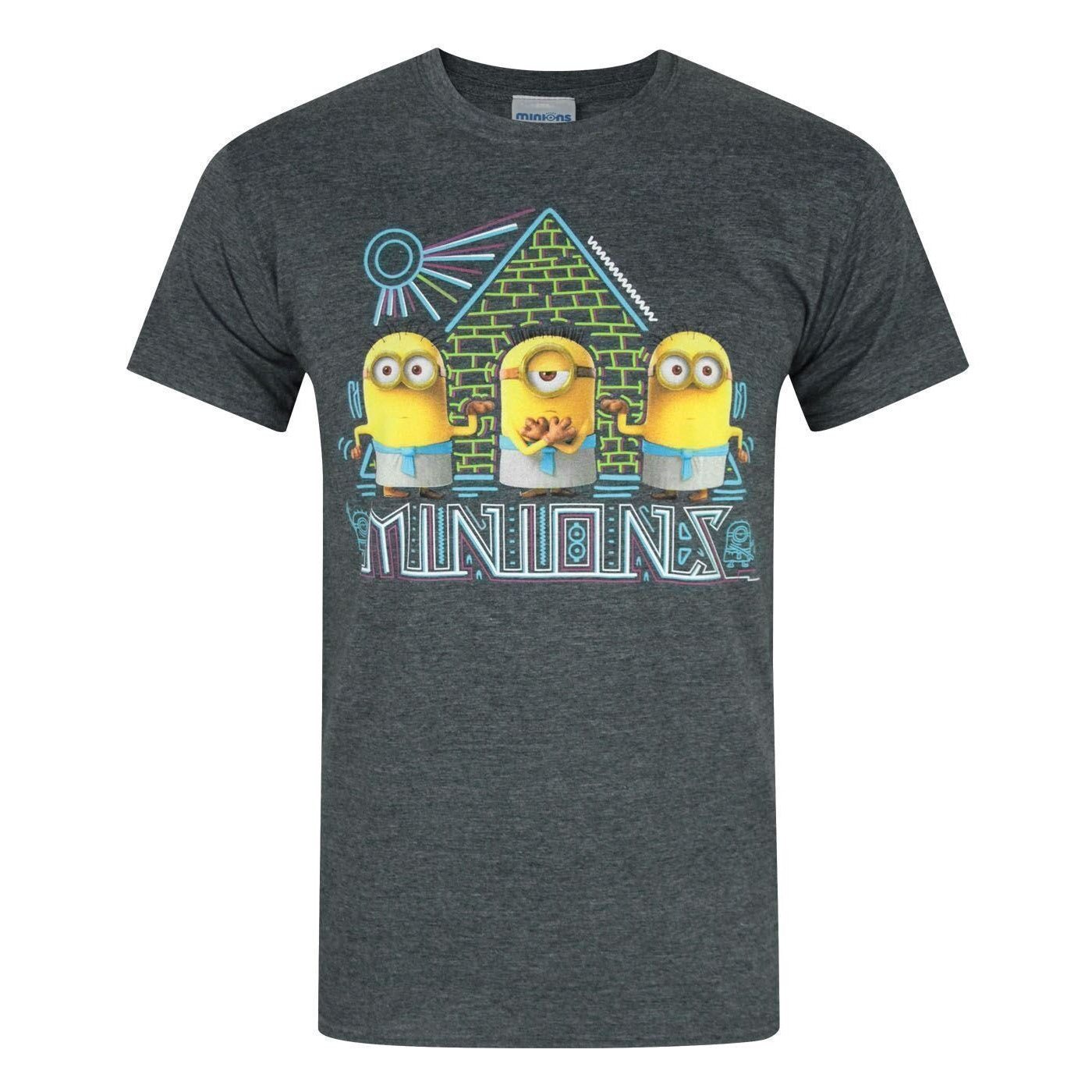 Charcoal - Front - Minions Mens Egyptian T-Shirt