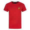 Red - Front - Star Trek Mens Security And Operations Uniform T-Shirt