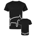 Black - Side - Two Legged Dog Mens Logo T-Shirt