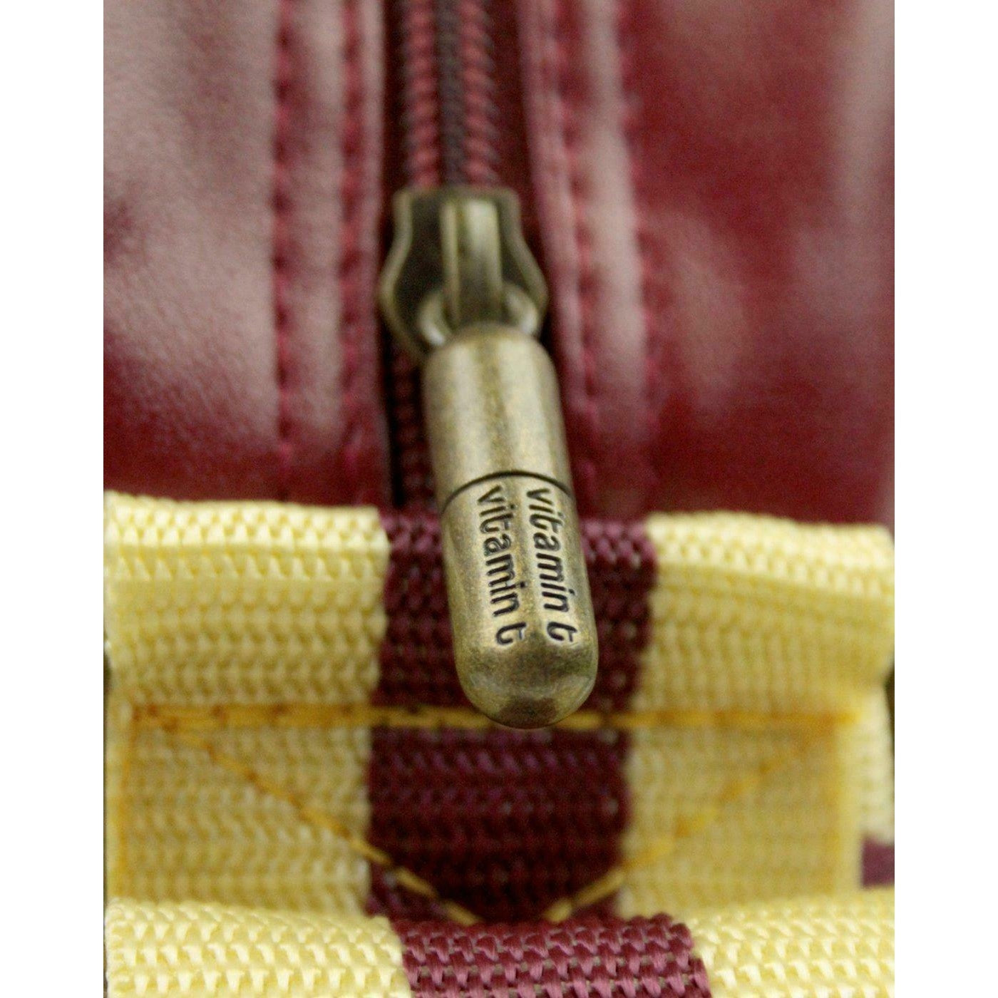 Burgundy-Light Yellow-White - Side - Rainbow Village Messenger Bag