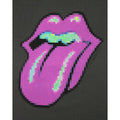 Charcoal - Side - Amplified Womens-Ladies Pixel Lick The Rolling Stones T-Shirt