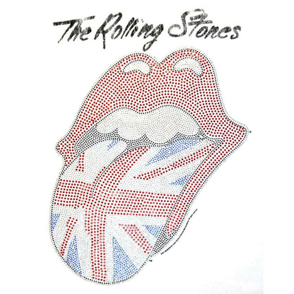 White - Side - Amplified Womens-Ladies UK Diamante Lick The Rolling Stones T-Shirt