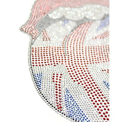 White - Lifestyle - Amplified Womens-Ladies UK Diamante Lick The Rolling Stones T-Shirt