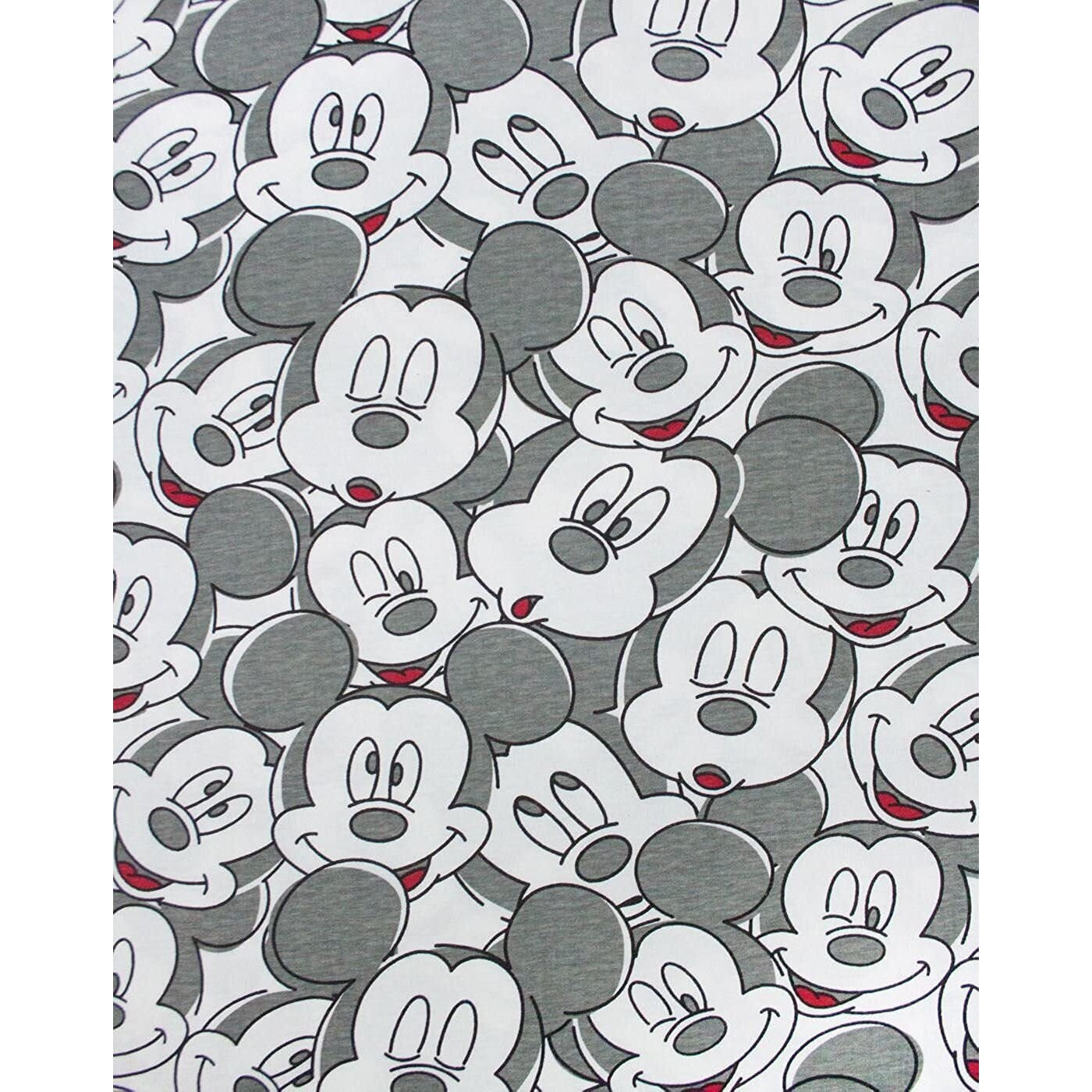 White-Grey - Lifestyle - Mickey Mouse Mens Faces All-Over Print T-Shirt