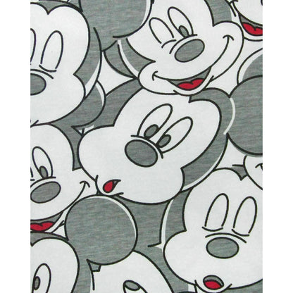 White-Grey - Pack Shot - Mickey Mouse Mens Faces All-Over Print T-Shirt
