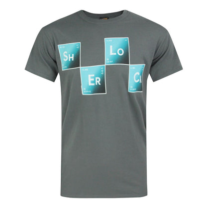 Charcoal-Turquoise - Front - Plan 9 Mens Bad Breaking Sherlock Holmes T-Shirt