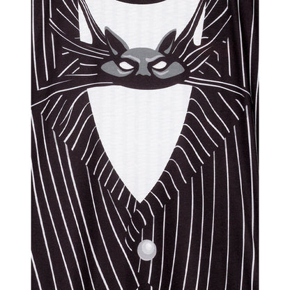 Black-White - Back - Nightmare Before Christmas Womens-Ladies Jack Skellington Dress