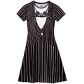 Black-White - Front - Nightmare Before Christmas Womens-Ladies Jack Skellington Dress