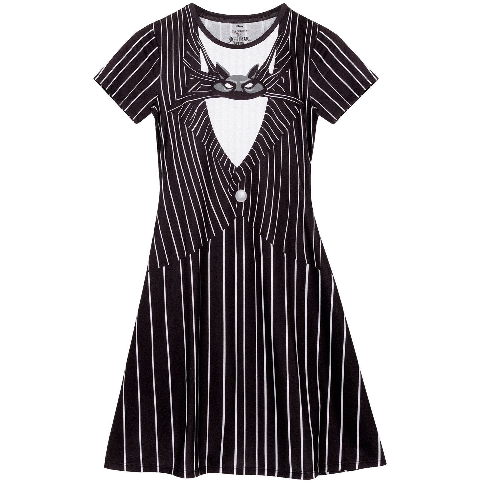 Nightmare Before Christmas Womens/Ladies Jack Skellington Dress Universal Textiles Nightmare Before Christmas Womens/Ladies Jack Skellington Dress Universal Textiles