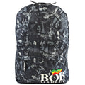 Black-Grey - Front - Rock Sax Collage Bob Marley Backpack