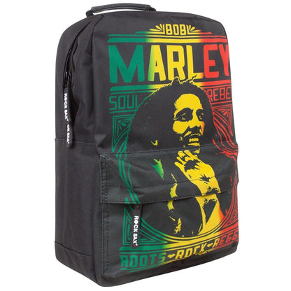 Black - Back - Rock Sax Roots Rock Bob Marley Backpack