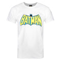 White - Front - Red Label Mens Batman Retro Logo T-Shirt