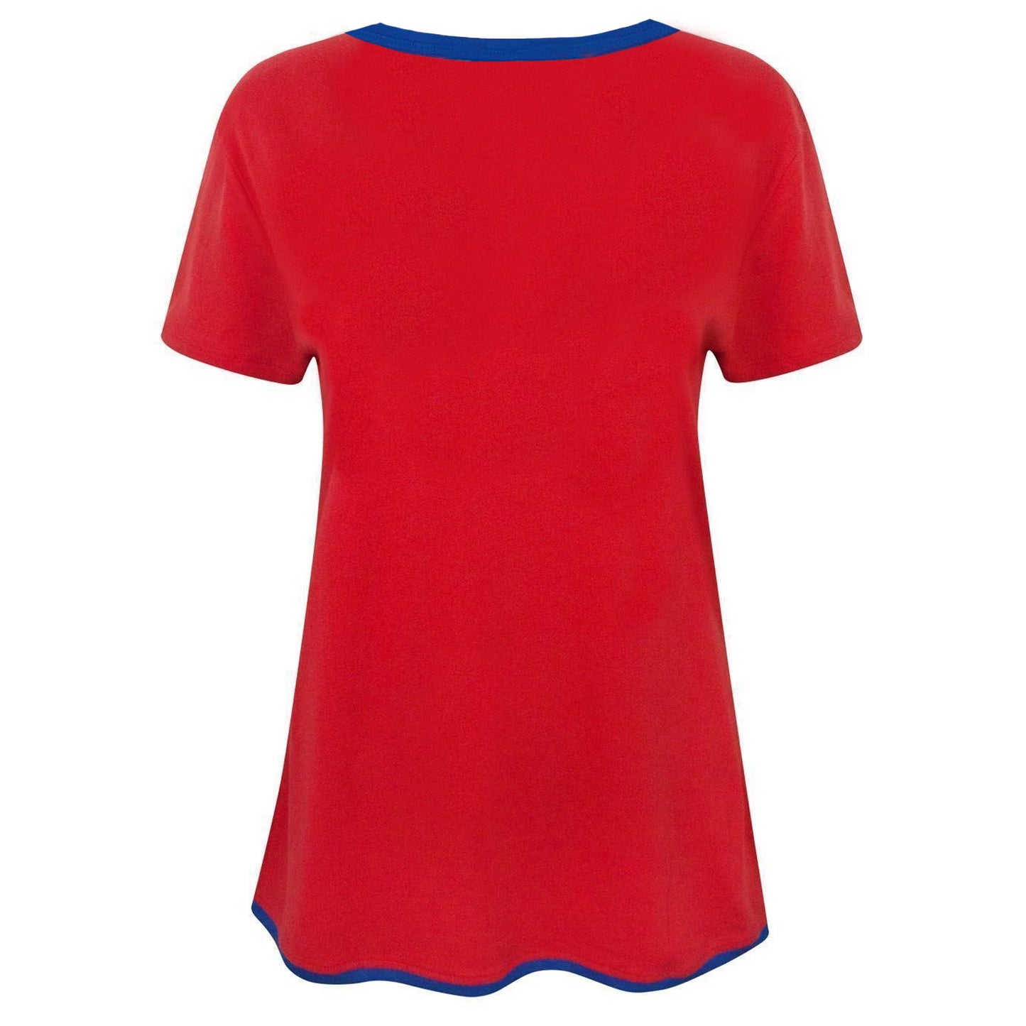 Red - Back - Wonder Woman Womens-Ladies Metallic Logo T-Shirt