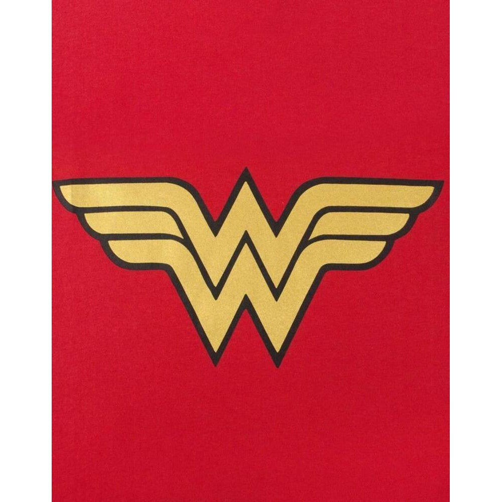 Red - Pack Shot - Wonder Woman Womens-Ladies Metallic Logo T-Shirt