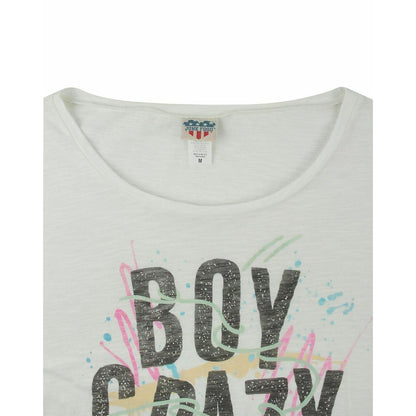 Cream - Back - Junk Food Womens-Ladies Boy Crazy T-Shirt