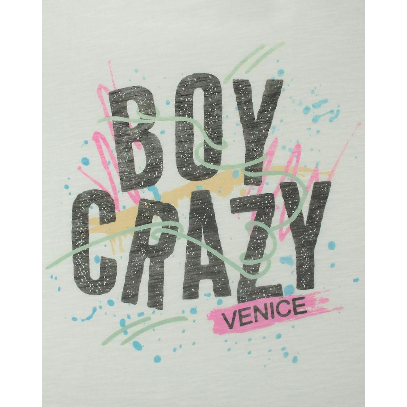 Cream - Side - Junk Food Womens-Ladies Boy Crazy T-Shirt