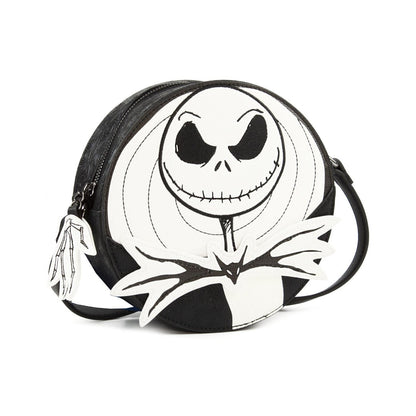 White-Black - Back - Danielle Nicole Nightmare Before Christmas Jack Skellington Crossbody Bag