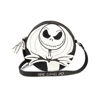 White-Black - Side - Danielle Nicole Nightmare Before Christmas Jack Skellington Crossbody Bag