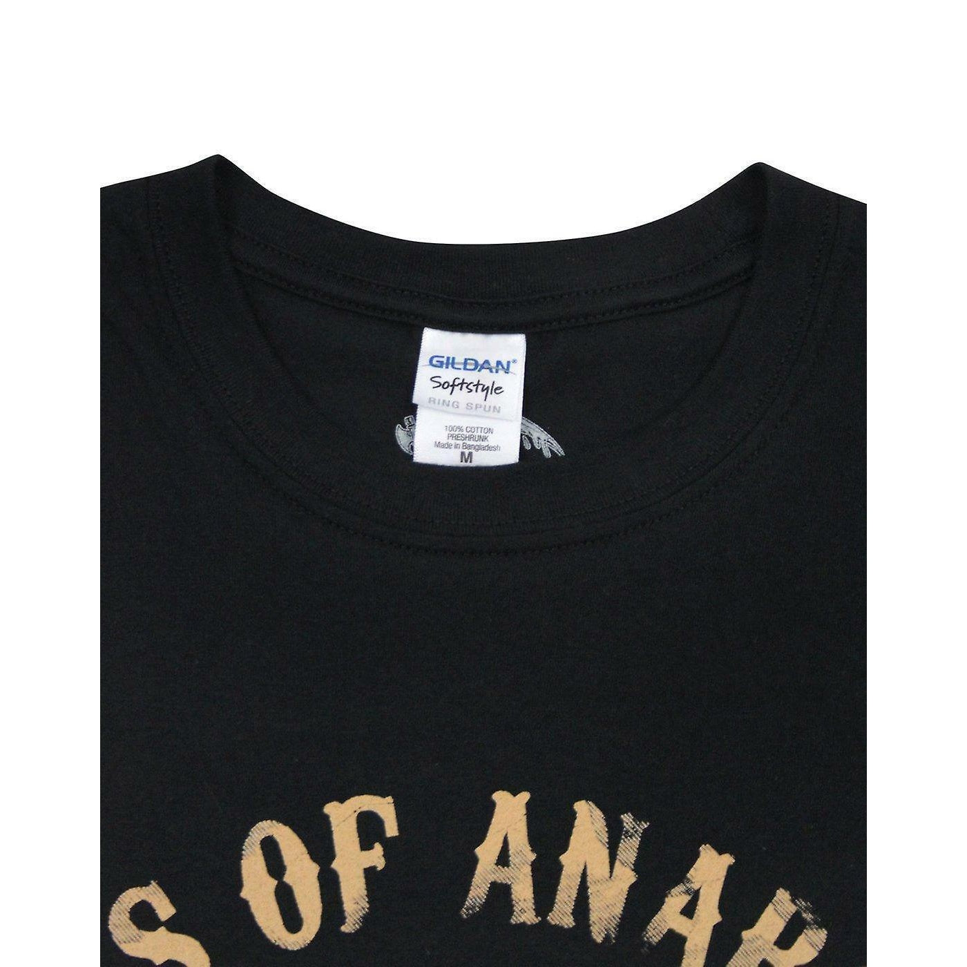 Black - Back - Sons Of Anarchy Mens Charming CA T-Shirt