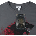 Charcoal - Side - Game of Thrones Womens-Ladies Bloody Direwolf Stark T-Shirt