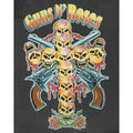 Charcoal - Side - Amplified Womens-Ladies Skull Cross Guns N Roses T-Shirt