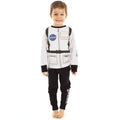 White-Black - Back - NASA Boys Astronaut Uniform Long-Sleeved Pyjama Set
