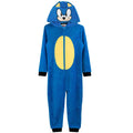 Blue - Front - Sonic The Hedgehog Childrens-Kids 3D Sleepsuit