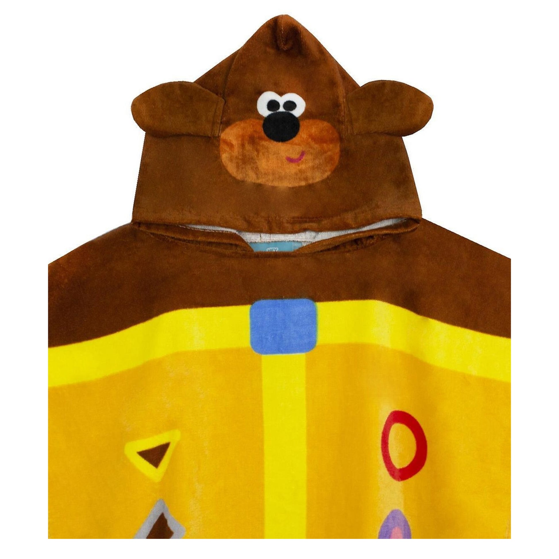 Yellow - Side - Hey Duggee Childrens-Kids Hooded Towel