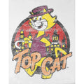 White - Back - Top Cat Womens-Ladies Distressed T-Shirt