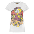 White - Front - Top Cat Womens-Ladies Distressed T-Shirt
