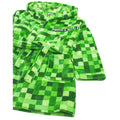 Green - Lifestyle - Minecraft Boys Creeper Pixel Dressing Gown