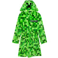 Green - Front - Minecraft Boys Creeper Pixel Dressing Gown