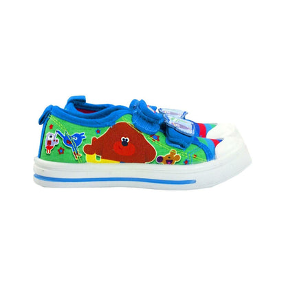 Green-Blue - Back - Hey Duggee Childrens-Kids Canvas Shoes