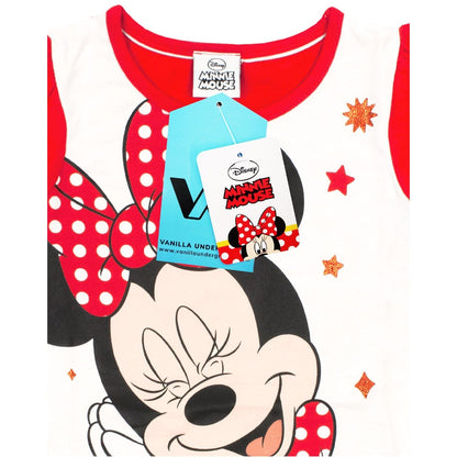 Red-White - Side - Minnie Mouse Girls Head Full Of Dreams Short Pyjama Set