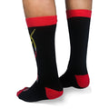 Black-Red - Side - The Flash Mens Socks (Pack of 2)