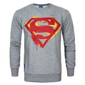 Grey - Front - Superman Mens Stencil Sweatshirt