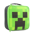 Green - Side - Minecraft Childrens-Kids Creeper Lunch Bag And Bottle Set