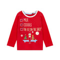 Red-Blue - Side - The Elf on the Shelf Childrens-Kids Christmas Long Pyjama Set