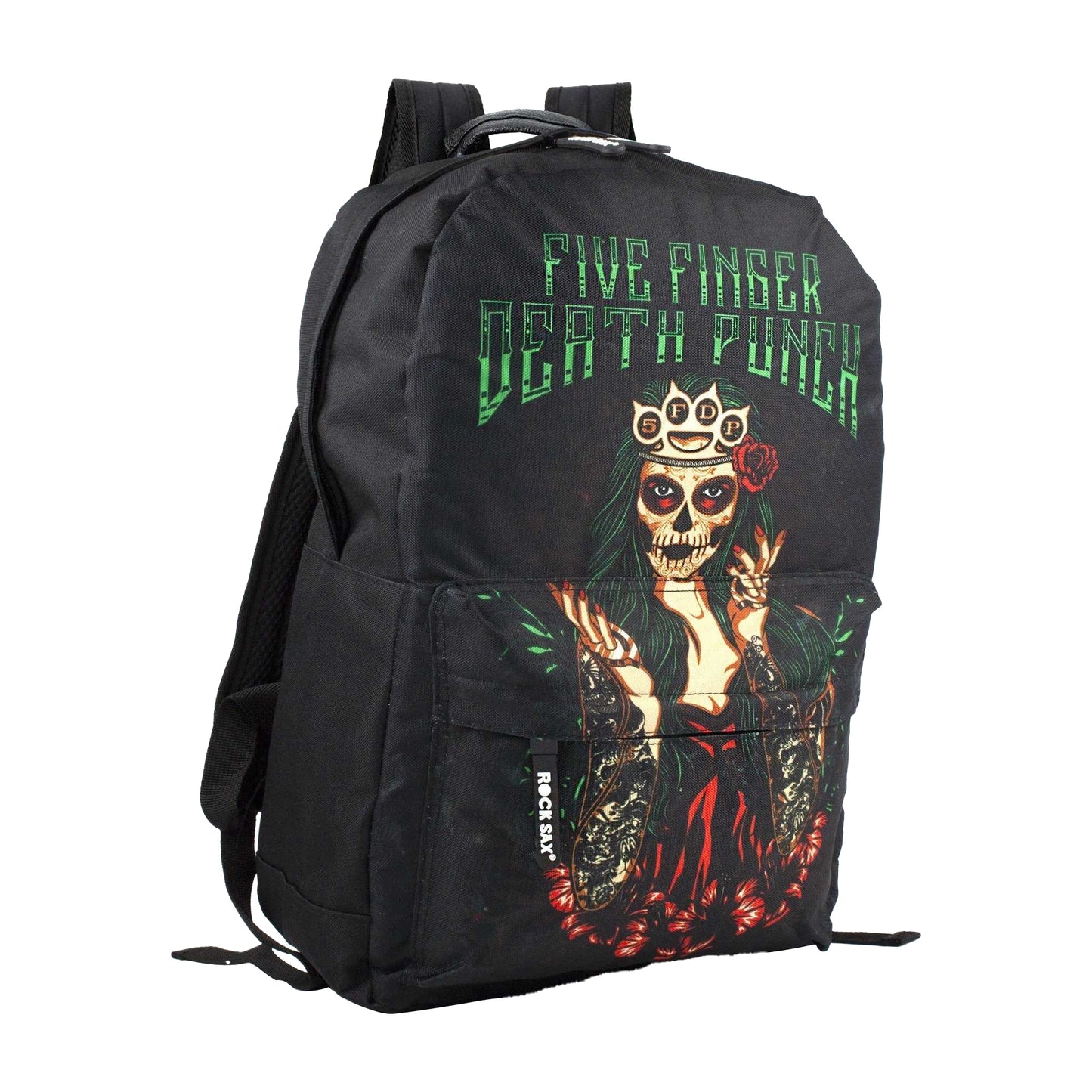 Black - Lifestyle - Rock Sax Day Of Dead Five Finger Death Punch Backpack