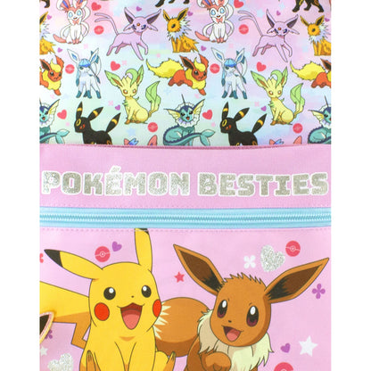 Multicoloured Print - Close up - Pokemon Girls Besties Glitter Pikachu Backpack