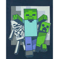 Navy - Side - Minecraft Boys Undead Short Pyjama Set