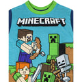 Blue-Green - Pack Shot - Minecraft Boys Steve And Creeper Long-Sleeved Pyjama Set