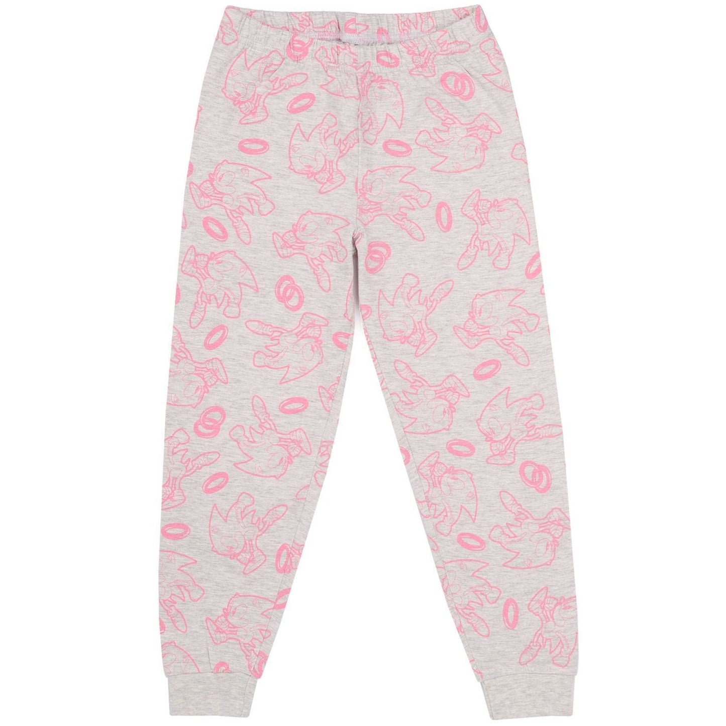 Pink-Grey - Side - Sonic The Hedgehog Girls Pyjama Set