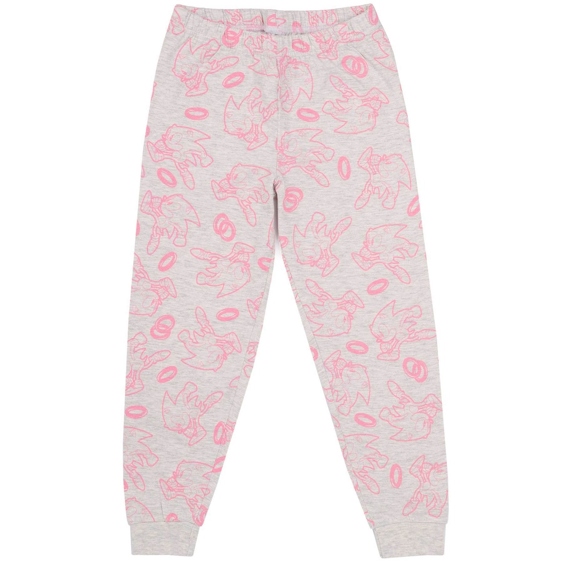 Pink-Grey - Side - Sonic The Hedgehog Girls Pyjama Set