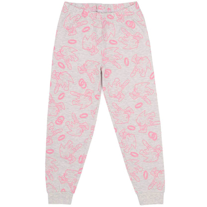 Pink-Grey - Side - Sonic The Hedgehog Girls Pyjama Set