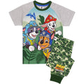 Green-Grey - Front - Paw Patrol Boys Roar-Some Rescue Dinosaur Pyjama Set