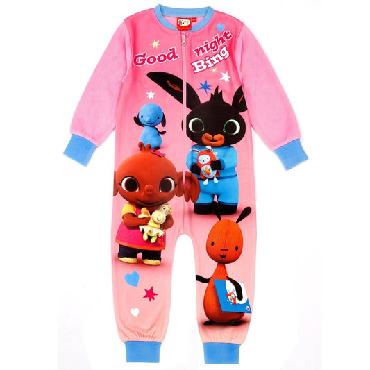 Pink - Front - Bing Bunny Girls Good Night Bing Bodysuit