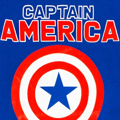 Blue - Side - Captain America Boys Shield Long Pyjama Set