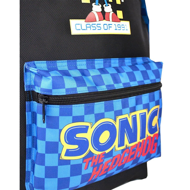 Black - Lifestyle - Sonic The Hedgehog Childrens-Kids Retro Game Backpack