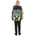 Black-Green - Side - Minecraft Childrens-Kids All-Over Print Backpack